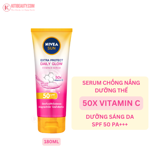 Serum Chống Nắng Dưỡng Thể Nivea 180ml - Sáng Mịn Đều Màu
